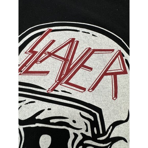 Vintage Y2K Slayer Slatanic Wehrmacht Skull Soldier Band Tee Album Tour Concert - Picture 5 of 16